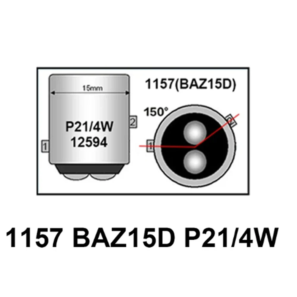 

AILEO 2 шт. P21/5 Вт светодиодный 1157 BAZ15D P21/4 Вт фонари заднего хода янтарного белого цвета с линзой стояночный тормозной поворотный фонарь 5014SMD без полярности