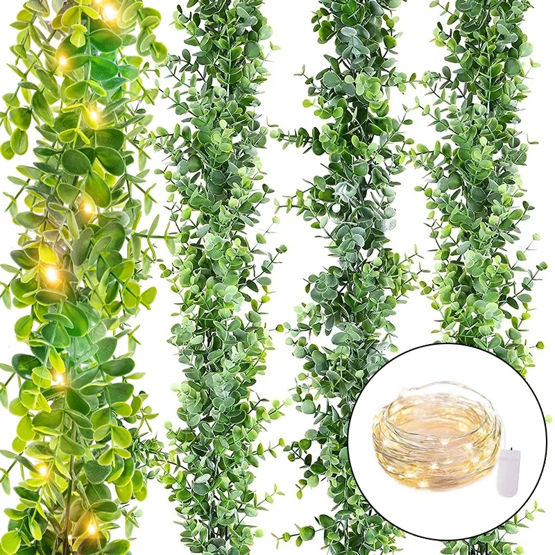 

3Pack 180cm Artificial Eucalyptus Garland Faux Greenery Vines for Wedding Arch Home Garden Garden Wall Hanging Plant Decoration