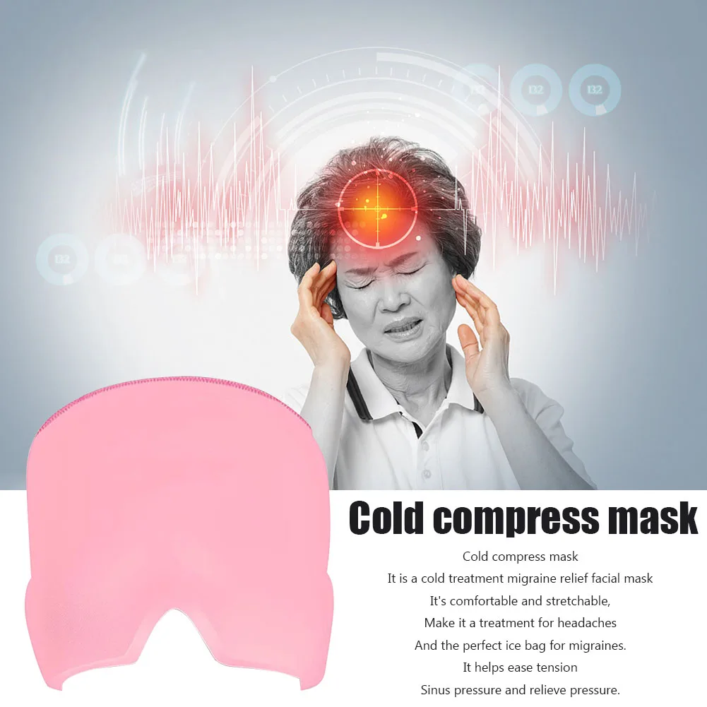 

Double-sided Massage Ice Hat Eye Mask Wearable Therapy Relief Therapy Headache Migraine Cap Gel Hot Cold Eye Massage Mask