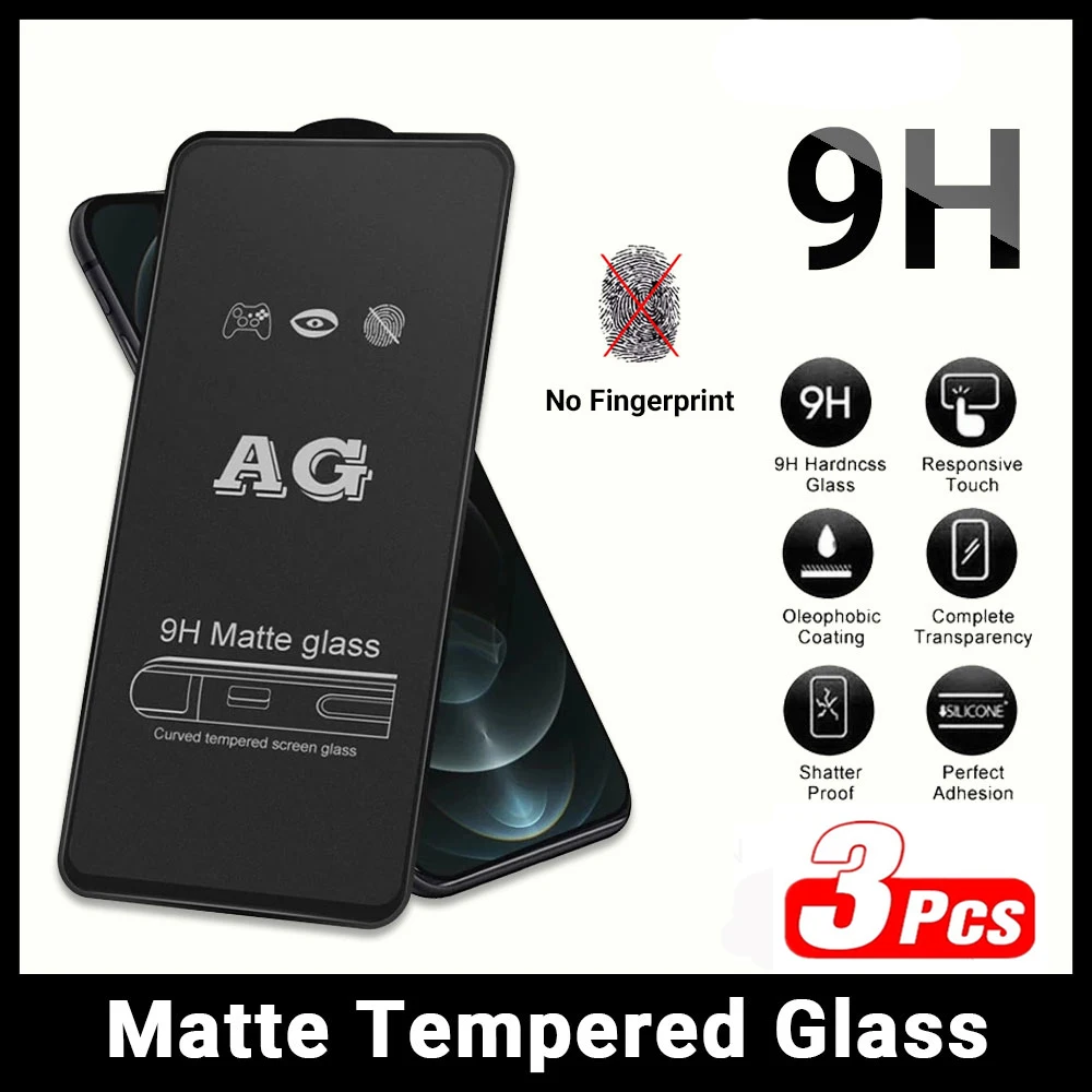 

3Pcs Matte Screen Protectors For Huawei P Smart 2021 2019 on Honor 50 Lite P30 P40 Mate 20 Lite 10i 8A 8C 8X 9A 9X Frosted Glass