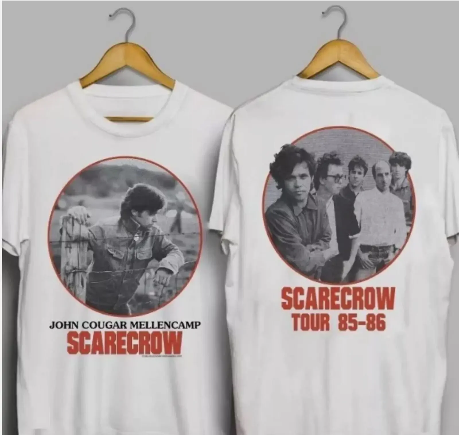 Винтажная Двусторонняя Футболка 80-х John Cougar Mellencamp ScarecrowTour новинка
