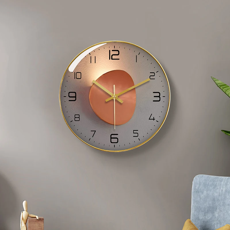 

Battery Operated Round Wall Clock Modern Design Stylish Unusual Wall Clocks Free Shipping Reloj De Pared Living Room Decoration
