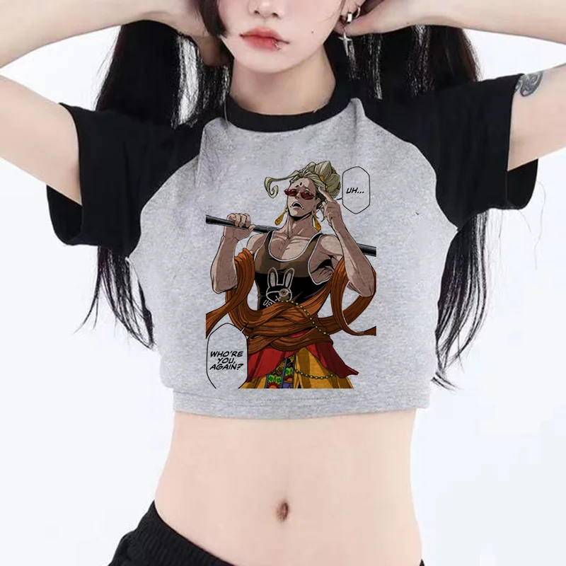 

record of ragnarok trashy 2000s crop top Woman hippie 90s gothic clothes crop top