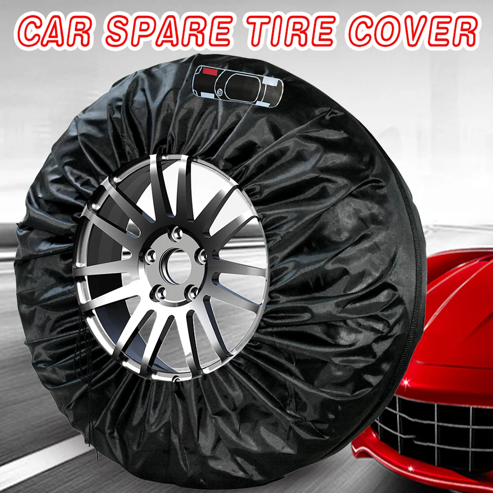 

AD Universal 1PC Small Car Spare Tire Cover Case Auto Wheel Tires Storage Bags Vehicle Tyre Wheel Protector Dustproof Waterproof