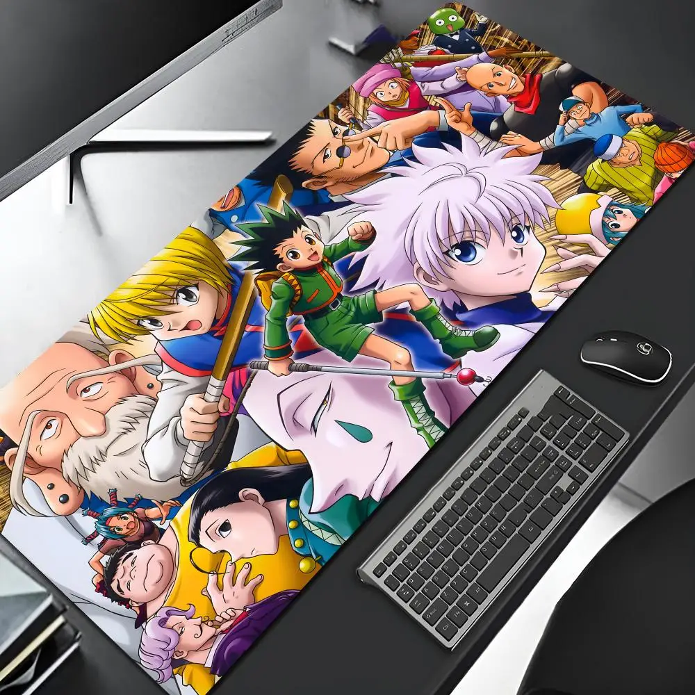 Фото Коврик для мыши Hunter X Hunter, большой игровой коврик с фиксацией края, резиновый коврик для геймеров, большой художественный коврик для мыши, коврик для ноутбука, настольный коврик в стиле манга №2