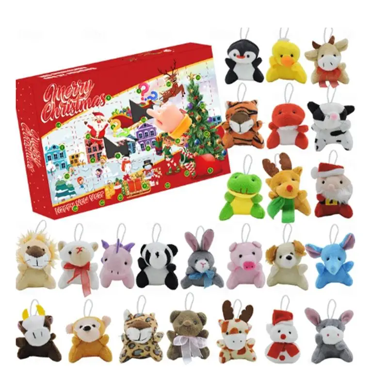 Рождественский адвент-календарь 24 шт. Рождественская елка маленькие животные