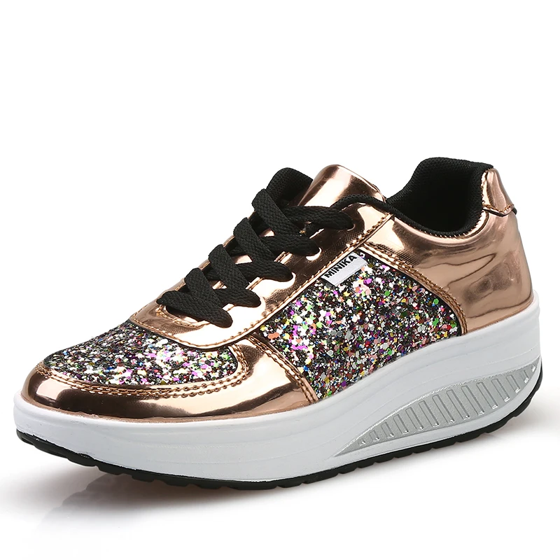 

2022 Fashion Women Sneakers Shoes Fashion High Top Bling Women Vulcanized Shoes Platform Causal Women Shoes Sneakers Spring