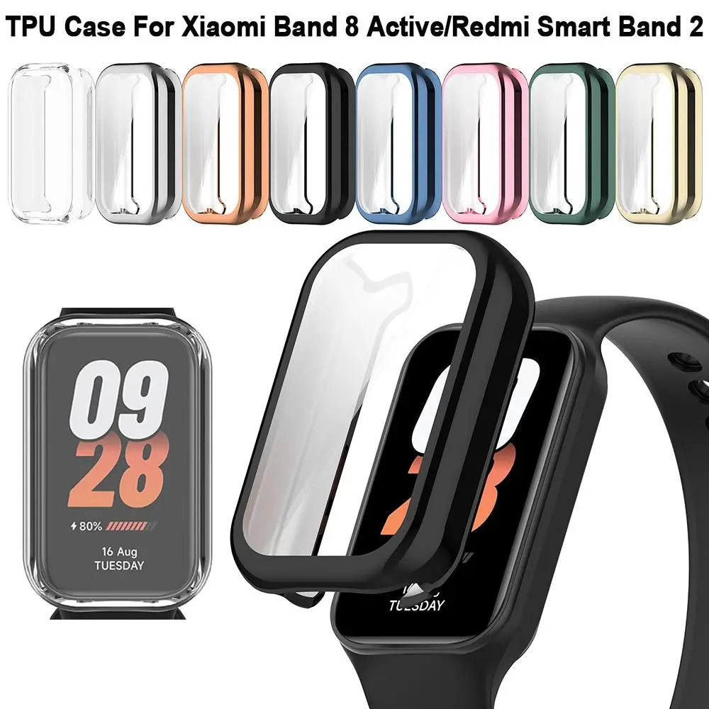 Чехол для Xiaomi Band 8 Active Redmi Smart 2 мягкий защитный чехол из ТПУ ремешок часов защитная
