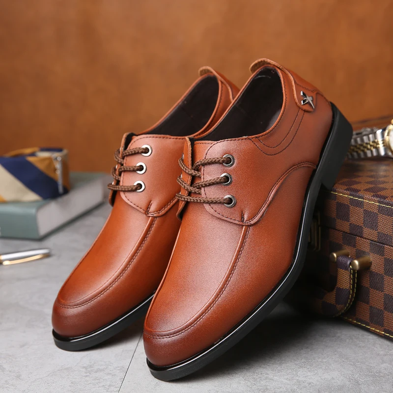 

Мужские Роскошные свадебные туфли, кожаные элегантные деловые туфли, мужские классические туфли, 2020 универсальные повседневные кожаные ту...