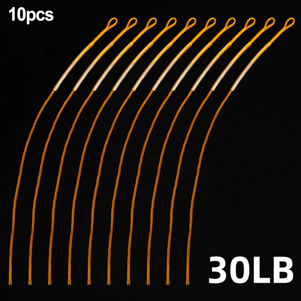 

10pcs/set Fishing Nylon Braided Leader Fly Fishing Loop Connector Pulling Force 20LB/30LB/50LB Pesca Fish Tackle 160x1.5mm