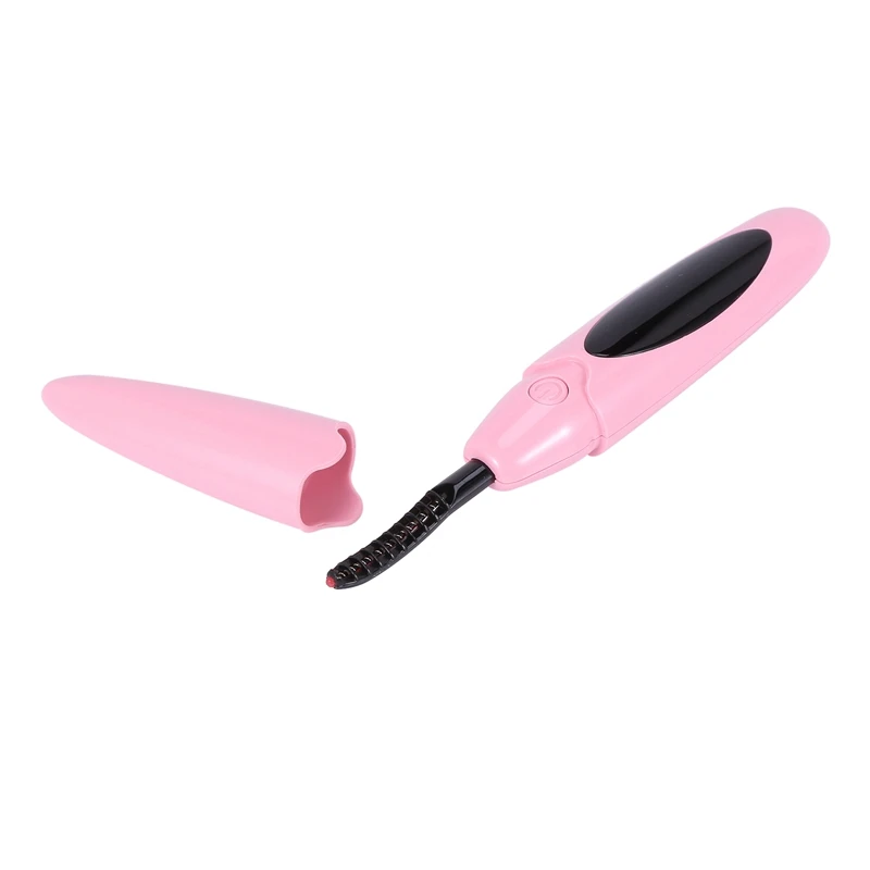 

2X Electric Heated Eyelash Curler USB Charge Makeup Curling Kit Long Lasting Natural Eye Lash Curler Beauty Tools Pink