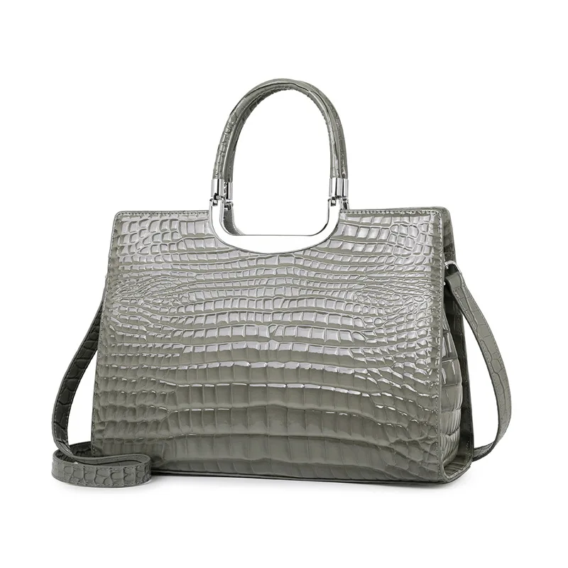 Luxury Fashion Crocodile Leather Women's Handbags Shoulder Tote Bag Large Capacity Designer Portable Ladies Top Handle Bags sac