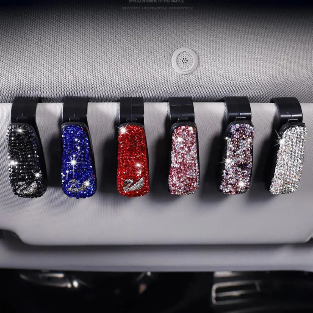

Car Vehicle Sun Visor Sunglasses Eyeglasses Glasses Card Ticket Holder for Car Accessories Sunglasses Holder