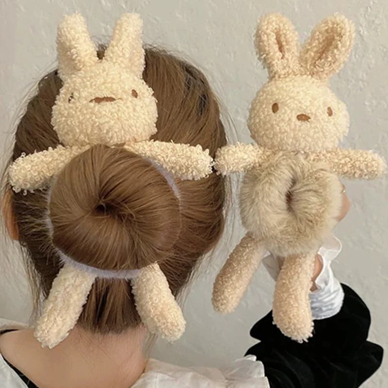 

Plush Rabbit Hairband Hair Scrunchies Girls Bear Hairbands Ponytail Holder Headbands Headwear Rubber Bands Hair Accessories