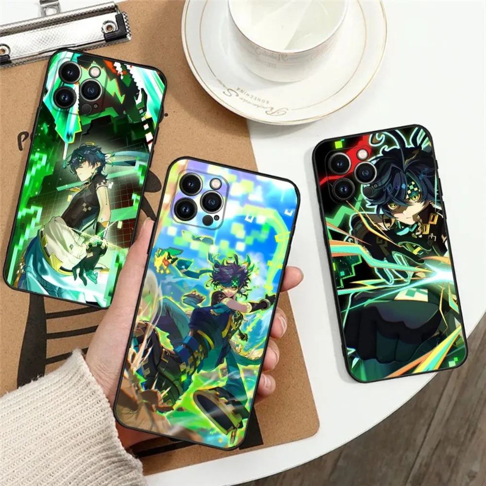 Чехол для телефона G-Genshin Impact Kinich iPhone 16 15 14 13 12 11 Plus Pro Max XS XR SE Mini 8 7 мягкий