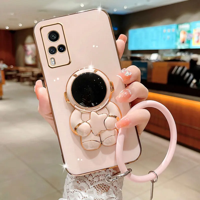 

Shockproof Bracelet Case for Vivo Y31 Holder Camera Protection Phone Cover for Vivo Y31 Y51 Y21 V23 pro V21 V21E Y53s Y33s Case