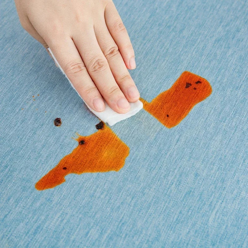 Большая круглая водонепроницаемая и маслостойкая однотонная скатерть из хлопка