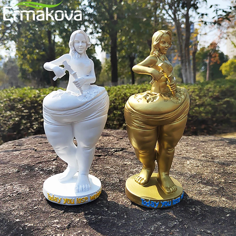 

Нордическая домашняя Статуэтка ERMAKOVA для снижения веса, украшение для гостиной, Статуэтка из смолы, поделки для помещений, настольное украшение с животными