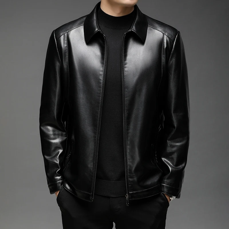 

2021 Hot Sale and High Quality Men's Real Genuine Leather Winter Sheepskin Jacket Clothing