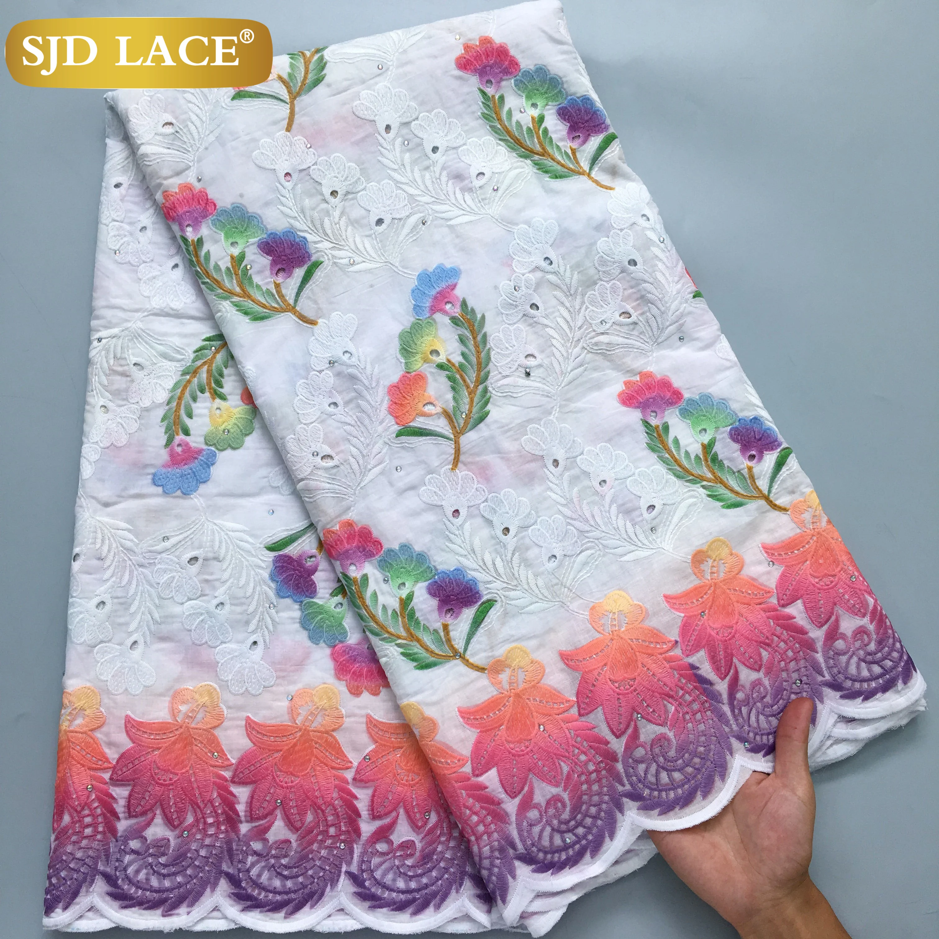 Кружевная ткань SJD Африканское женское платье 2024 высококачественное нигерийское