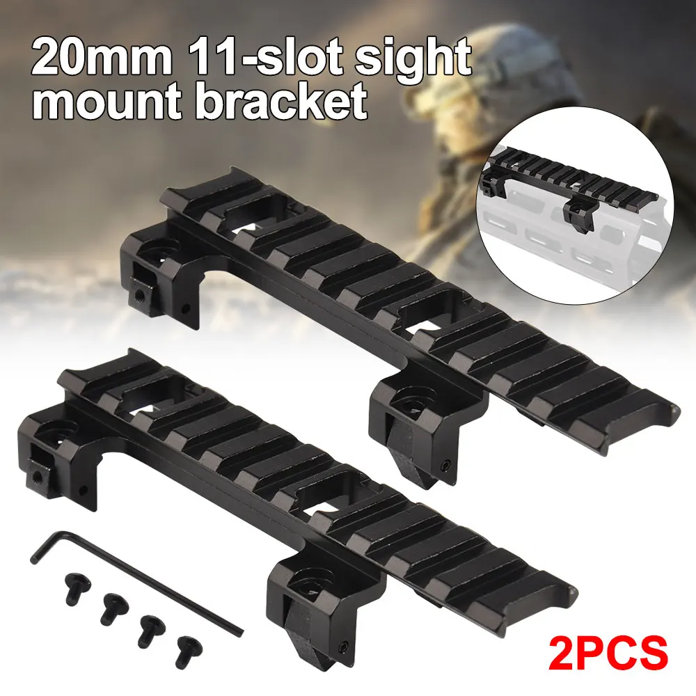 20mm 11-Slots Umfang Halterung Basis Klaue Erweiterung Clip Für MP5/GSG5/MP5K/Umarex/H & K G3/CETME Picatinny Weaver Schiene Adapter