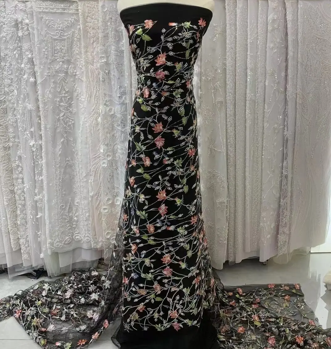 Африканская кружевная ткань L-1406224 Высококачественная нигерийская французская