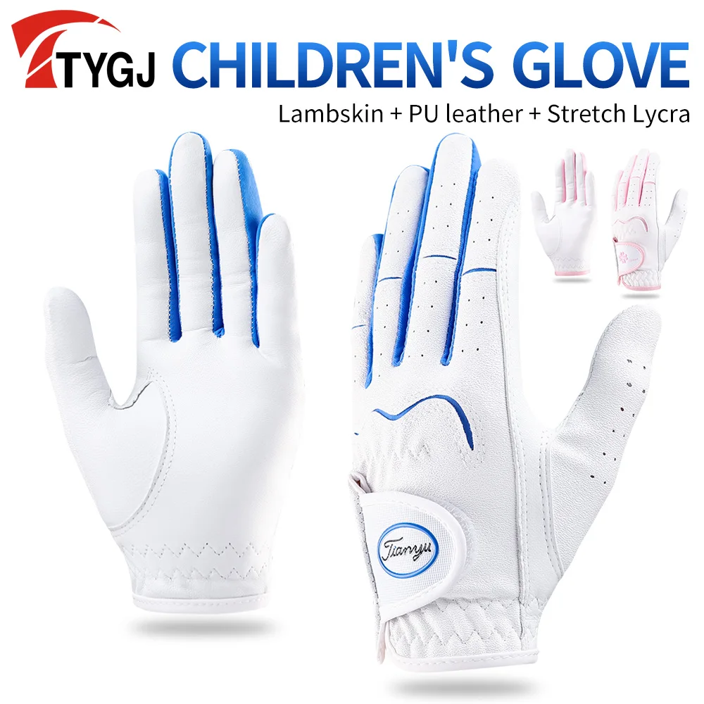 

Golf gloves for boys and girls breathable left and right handed non-slip wearable lambskin