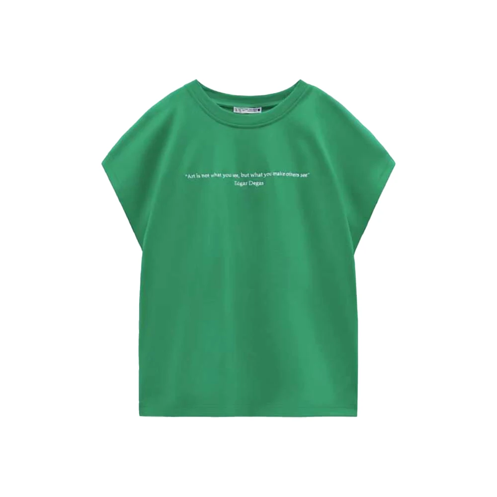 

Женская футболка с Вышивкой Букв, свободная повседневная футболка с коротким рукавом и круглым вырезом, лето 2022