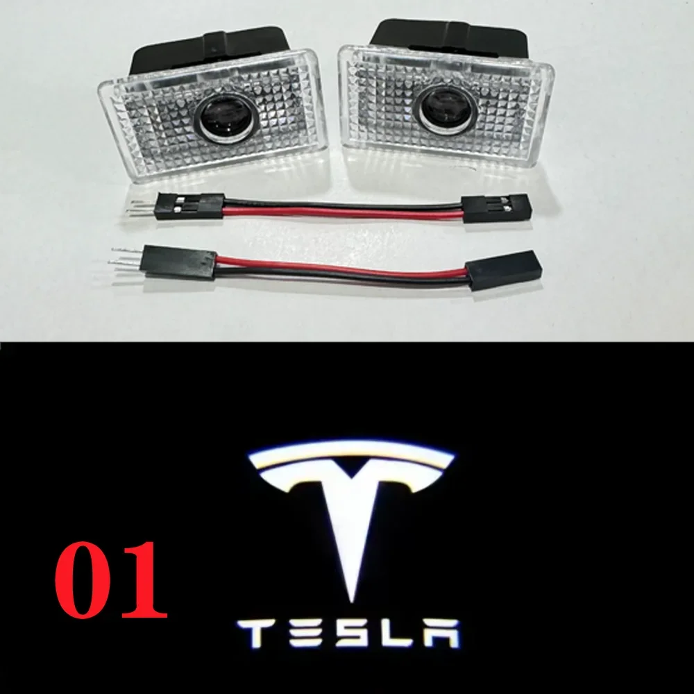 

Tesla 2 шт. автомобильный дверной проектор приветственные огни аксессуары для Tesla Model 3 S X Y Cybertruck Roadster SpaceX автомобильные аксессуары