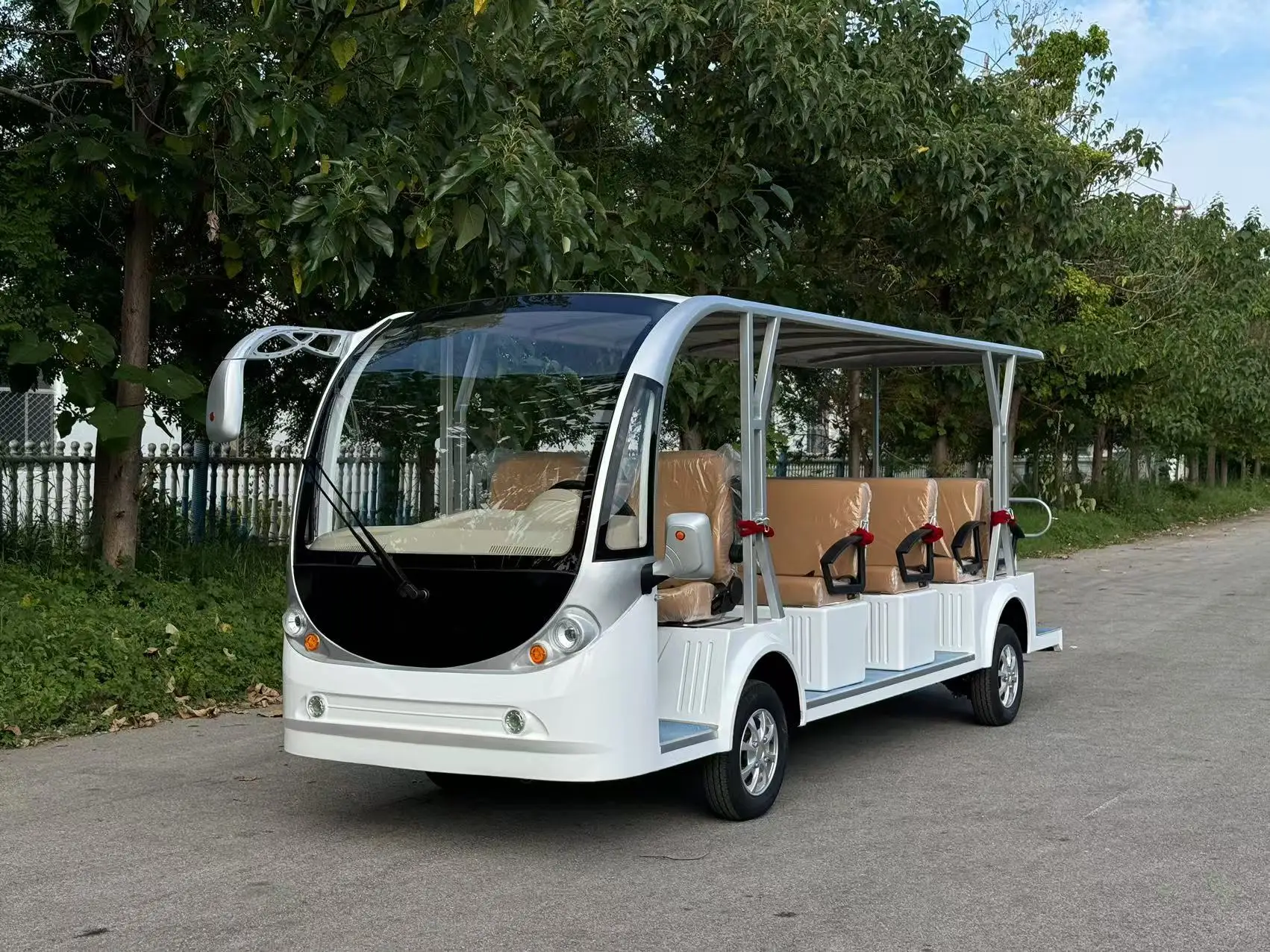 Фото 2026 Многофункциональный 14-местный экскурсионный автобус оптом, 72В, для взрослых, 4-колесный электрический туристический экскурсионный автомобиль, электрический экскурсионный автобус №4