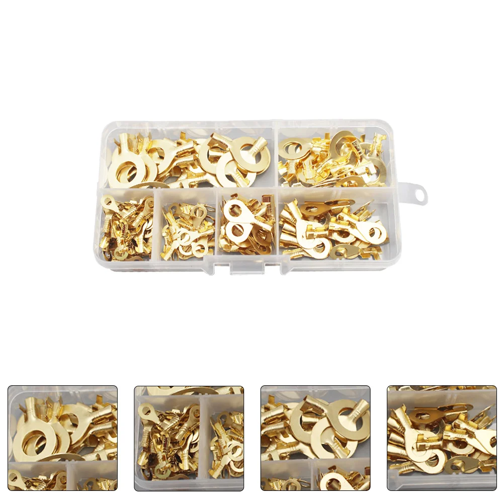 

150 Pcs O-ring Metal Cable Connector Wire Terminal Seal Lug Brass Terminals