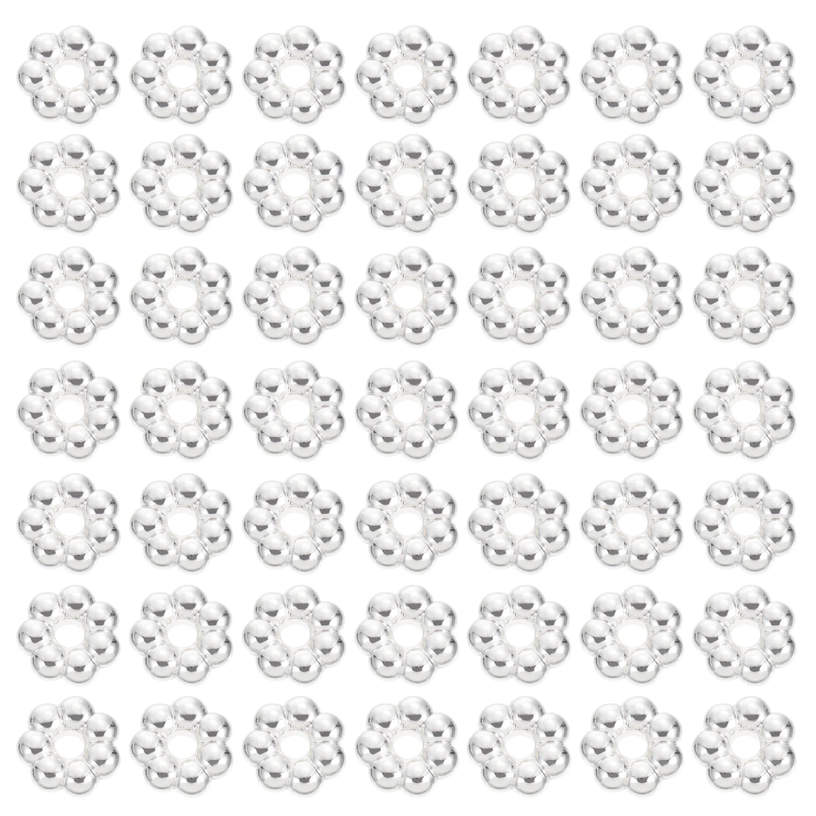 

Beads Charm Flower Spacer Bead Pendant Bracelet Loose Smooth Jewelry Metal Tiny Clip Pacifier Shapeseptal Round Decorative