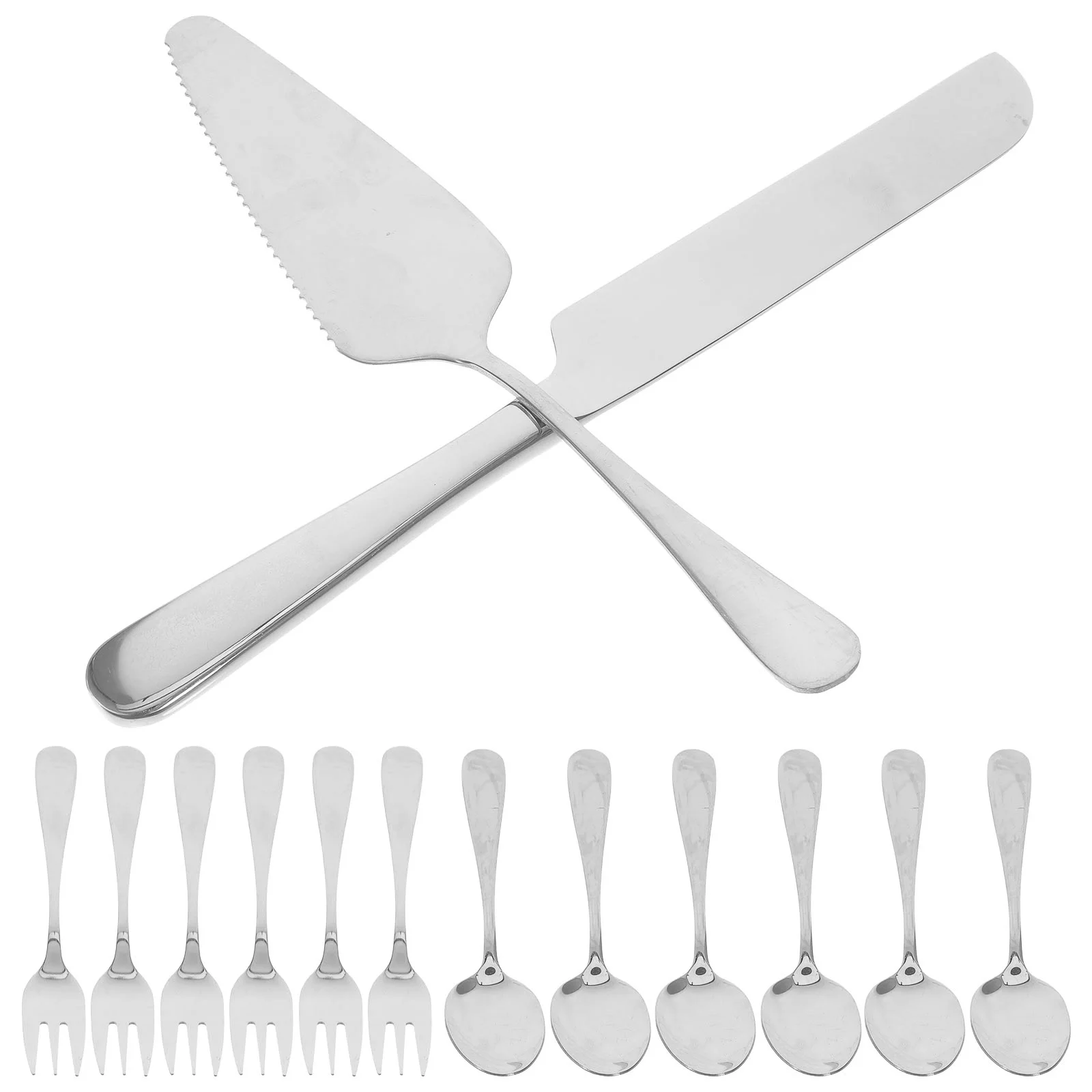 

Bread Kit Fork Knife Combination Mousse Cake Dessert Spoons Forks Pizza Cutting Tool Tools Supplies Banquet