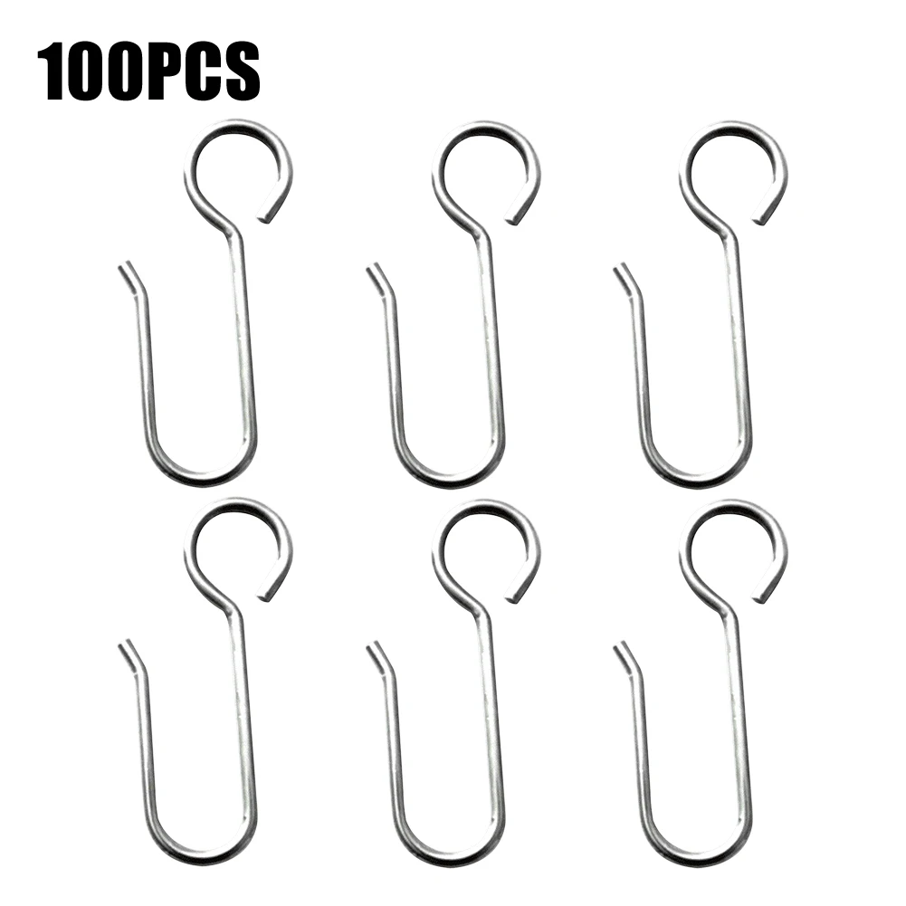 

100pcs S Shaped Hook ClosetClothing Hanger Hanging Plants Jewelry Pot Kitchen Home Storage Pan Steel Multipurpose Organizer