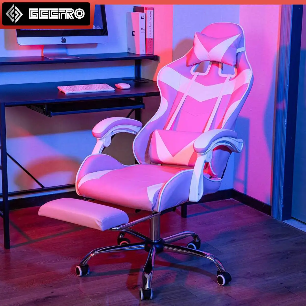 

Игровые стулья GEEPRO, офисное кресло, вращающееся на 150 градусов, компьютерное кресло, удобное кресло для руководителя, кресло с откидывающейс...