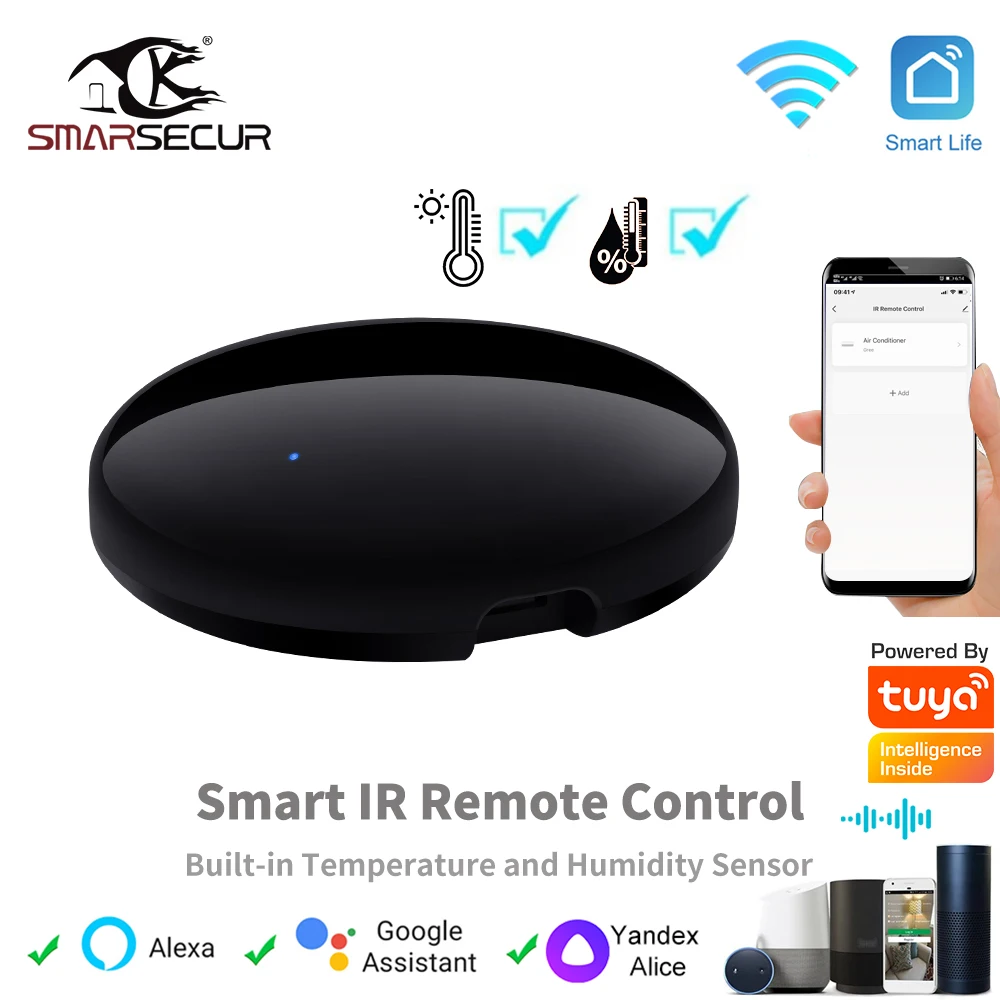 

Универсальный ИК-пульт с датчиком температуры и влажности, Wi-Fi