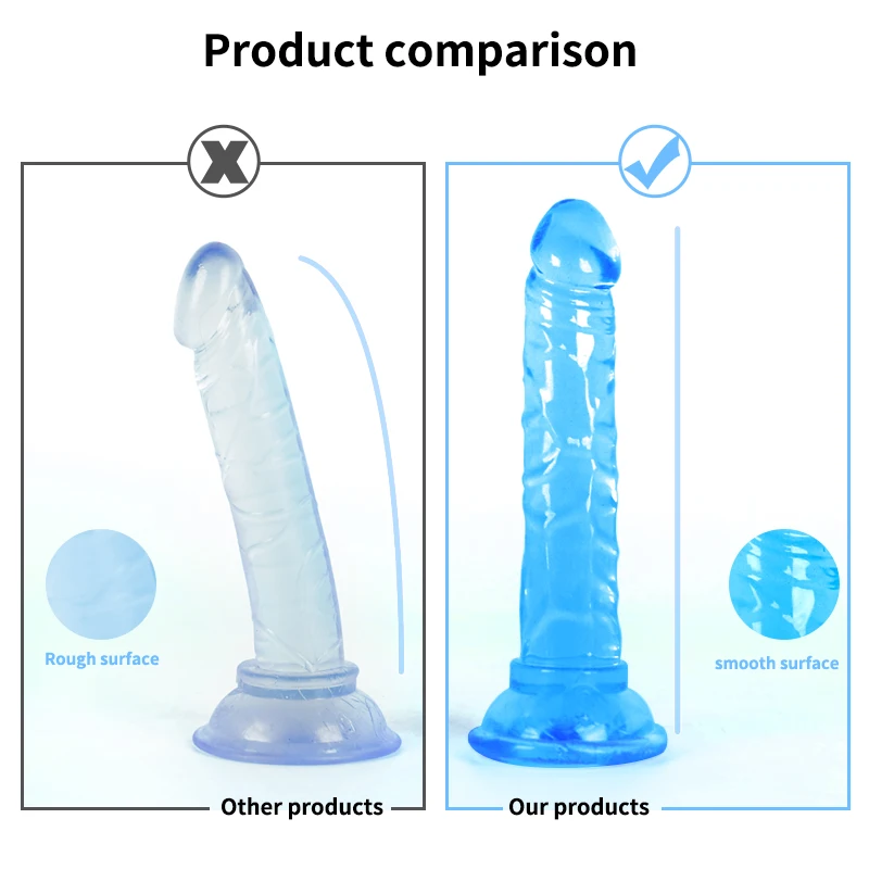 Эротический мягкий реалистичный желеобразный фаллоимитатор для лесбиянок