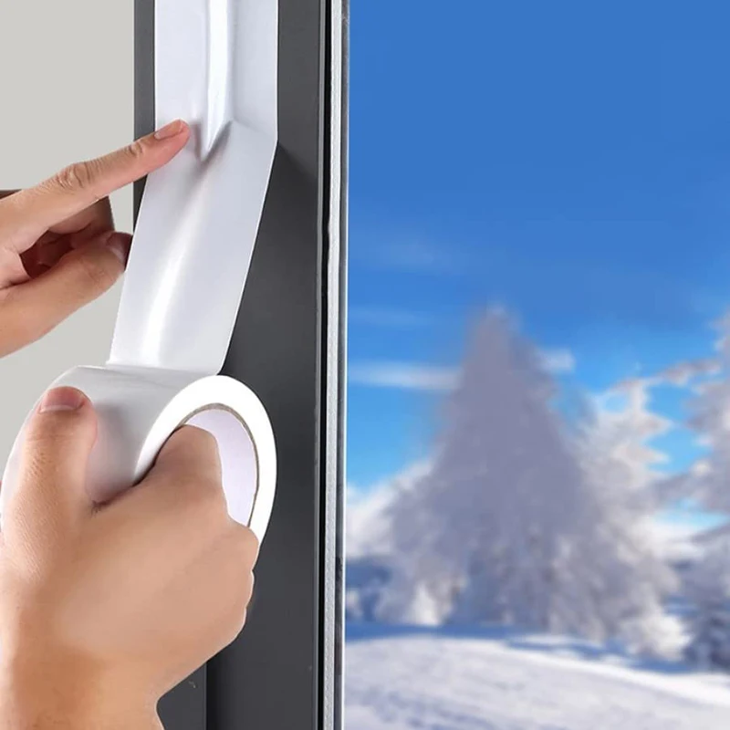 

Windproof Window Sealing Tape Self Adhesive Seam Sealing Strip Strong Dustproof Waterproof Duct Tape Door Weather Stripping 10M