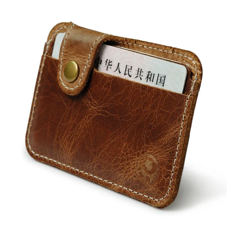 

Retro Leather Credit Business Mini Card Wallet 2020 Convenient Man Women Smart Wallet Business Card Holder Cash Wallet Card Case