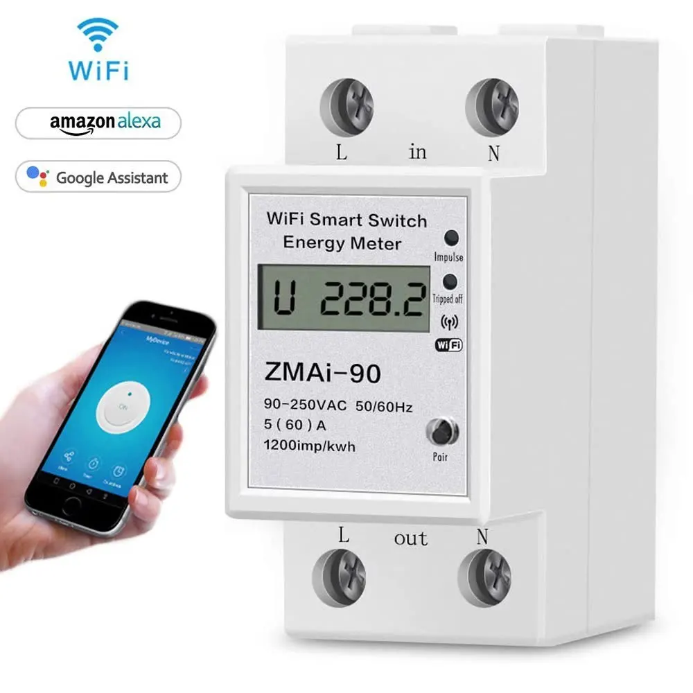 

Tuya Smart Wifi Power Meter Single Phase Digital Watt Meter/Smart Wifi Prepaid Energy Meter