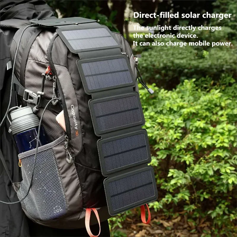

Sun Folding 10W Solar Cells Charger 5V 2.1A USB Output Devices Portable Solar Panels for Smartphones
