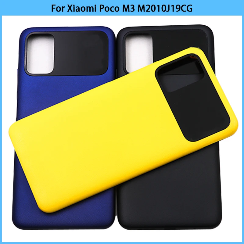 

10 шт. Новинка для Xiaomi Poco M3 M2010J19CG Пластиковая Задняя Крышка батарейного отсека для Poco M3 M 3 корпус батарейного отсека сменная панель
