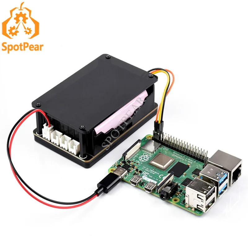 Плата расширения источника питания Raspberry Pi UPS, Модуль непрерывного источника питания поддерживает зарядку и выход мощности в то же время