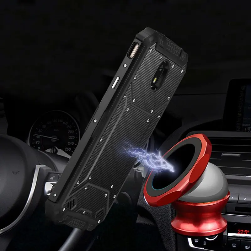 Phone cases for Galaxy J3 (2018) Carbon Fiber Hard-shell Case In Black