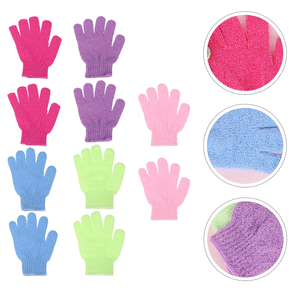 

10 Pcs Shower Scrubber Body Bath Sponge Kids Scrub Glove Bath Mitt Bath Gloves Frosted Mitten Scrubber Bath Exfoliating Pad