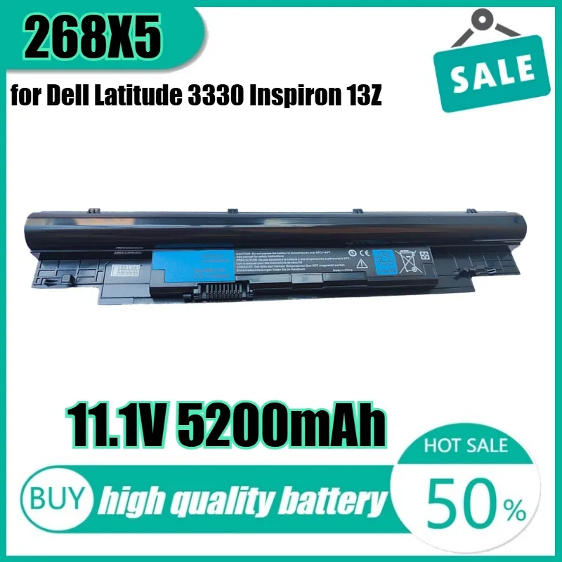 Фото 11,1 В, 5200 мАч, 268X5, аккумулятор для ноутбука Dell Latitude 3330 Inspiron 13Z N311z N411z Vostro V131 V131D V131R №1
