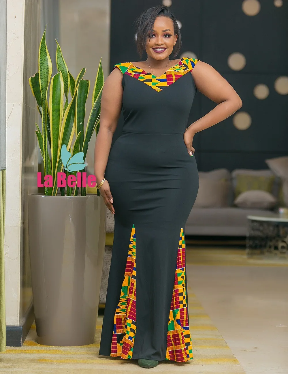 Африканское облегающее платье для женщин элегантное вечернее длинное без