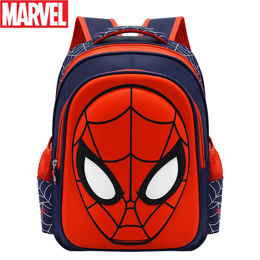 Детские вместительные школьные ранцы Marvel для мальчиков, классные износостойкие рюкзаки Человек-паук, Детские Модные дышащие школьные сумк...