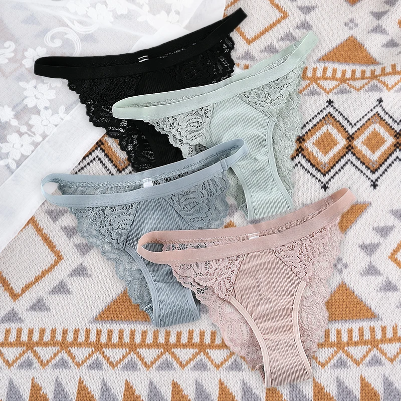 

2 шт., Мягкое хлопковое женское нижнее белье, трусики, сексуальные кружевные трусы, бесшовные трусы с дырочками, тонкое нижнее белье с поясом ...