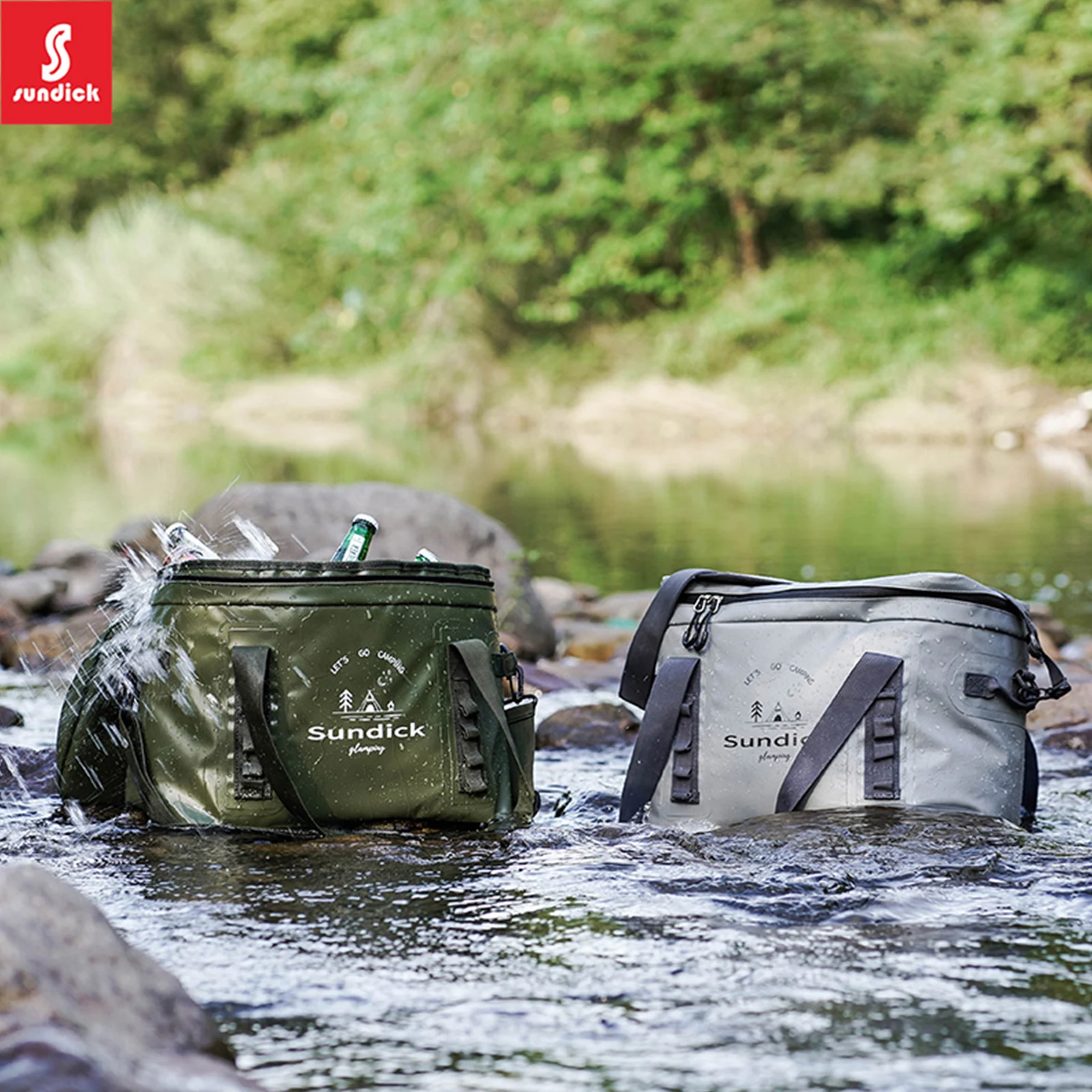 

20L Portable Insulated Cooler Bag Reusable Grocery Shopping Bag Food Hot and Cold for Day Trips Camping Hiking Picnics